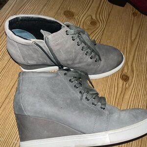 Gray Wedge Sneakers